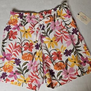 St Johns Bay Medium‎ Floral Linen Shorts